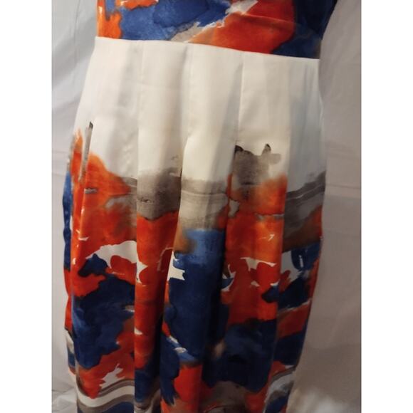 Outback Red Strapless Dress Watercolor Size 4 - Picture 3 of 8